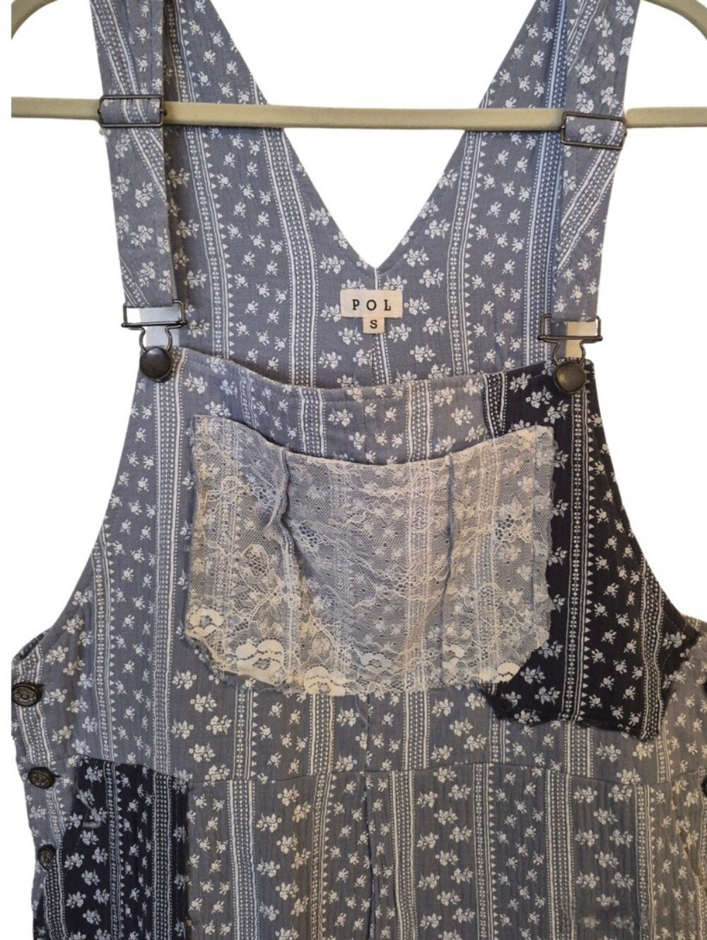 POL Patchwork Overalls - Picture 3 of 11